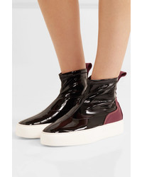 schwarze hohe Sneakers aus Leder von Ellery