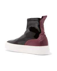 schwarze hohe Sneakers aus Leder von Ellery