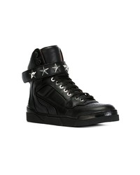 schwarze hohe Sneakers aus Leder von Givenchy