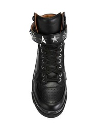 schwarze hohe Sneakers aus Leder von Givenchy