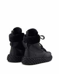 schwarze hohe Sneakers aus Leder von Giuseppe Zanotti