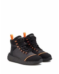 schwarze hohe Sneakers aus Leder von Giuseppe Zanotti