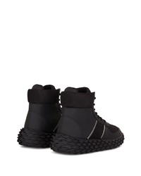 schwarze hohe Sneakers aus Leder von Giuseppe Zanotti