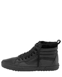 schwarze hohe Sneakers aus Leder von Vans