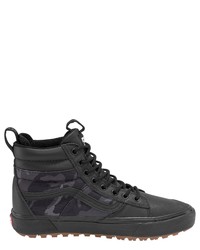 schwarze hohe Sneakers aus Leder von Vans