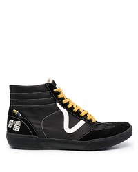 schwarze hohe Sneakers aus Leder von Vans