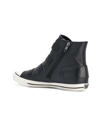 schwarze hohe Sneakers aus Leder von Ash