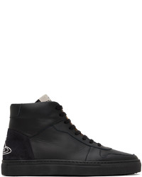 schwarze hohe Sneakers aus Leder von Vivienne Westwood