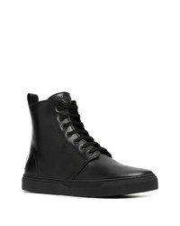 schwarze hohe Sneakers aus Leder von Valentino Garavani