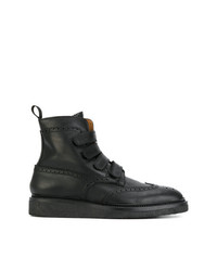 schwarze hohe Sneakers aus Leder von Weber Hodel Feder