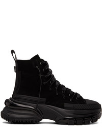 schwarze hohe Sneakers aus Leder von Wooyoungmi