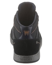 schwarze hohe Sneakers aus Leder von Wrangler