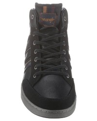 schwarze hohe Sneakers aus Leder von Wrangler