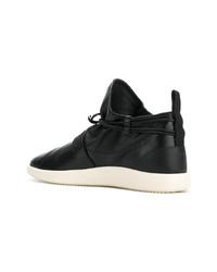 schwarze hohe Sneakers aus Leder von Giuseppe Zanotti Design