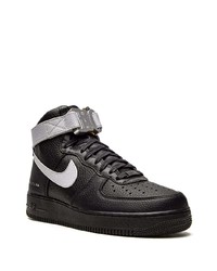 schwarze hohe Sneakers aus Leder von Nike