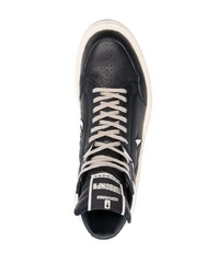 schwarze hohe Sneakers aus Leder von Rick Owens DRKSHDW