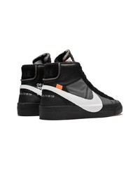 schwarze hohe Sneakers aus Leder von Nike