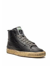 schwarze hohe Sneakers aus Leder von Puma