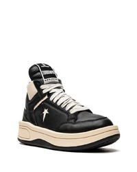 schwarze hohe Sneakers aus Leder von Converse