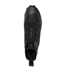 schwarze hohe Sneakers aus Leder von MM6 Maison Margiela X Salomon