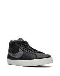 schwarze hohe Sneakers aus Leder von Nike