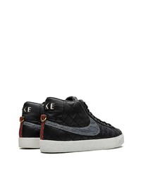 schwarze hohe Sneakers aus Leder von Nike