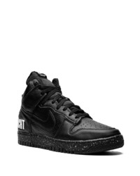 schwarze hohe Sneakers aus Leder von Nike