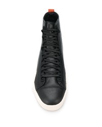 schwarze hohe Sneakers aus Leder von Y-3