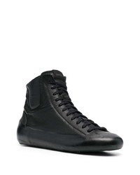 schwarze hohe Sneakers aus Leder von RBRSL RUBBER SOUL