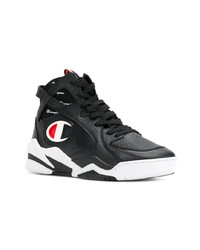 schwarze hohe Sneakers aus Leder von Champion