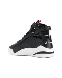 schwarze hohe Sneakers aus Leder von Champion