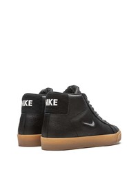 schwarze hohe Sneakers aus Leder von Nike