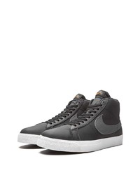 schwarze hohe Sneakers aus Leder von Nike