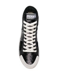 schwarze hohe Sneakers aus Pailletten von MOA - Master of Arts