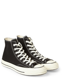 schwarze hohe Sneakers aus Segeltuch von Converse