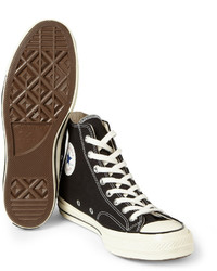 schwarze hohe Sneakers aus Segeltuch von Converse