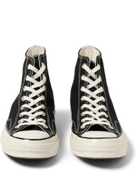 schwarze hohe Sneakers aus Segeltuch von Converse