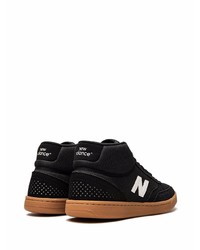 schwarze hohe Sneakers aus Segeltuch von New Balance