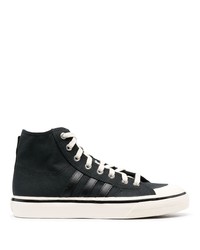 schwarze hohe Sneakers aus Segeltuch von adidas
