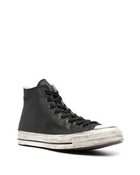 schwarze hohe Sneakers aus Segeltuch von Converse