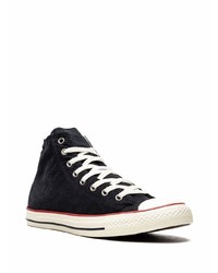 schwarze hohe Sneakers aus Segeltuch von Converse