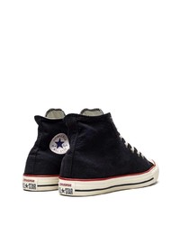 schwarze hohe Sneakers aus Segeltuch von Converse