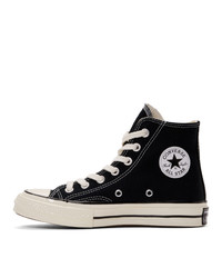 schwarze hohe Sneakers aus Segeltuch von Converse