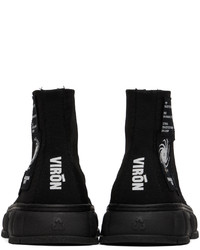 schwarze hohe Sneakers aus Segeltuch von Viron