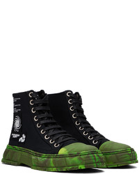 schwarze hohe Sneakers aus Segeltuch von Viron
