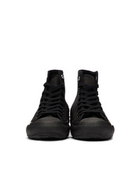 schwarze hohe Sneakers aus Segeltuch von Ys