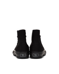 schwarze hohe Sneakers aus Segeltuch von Ys