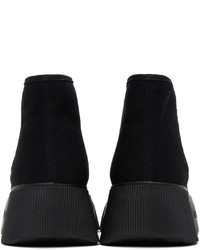 schwarze hohe Sneakers aus Segeltuch von JW Anderson