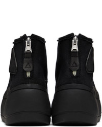 schwarze hohe Sneakers aus Segeltuch von R13