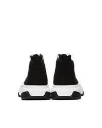 schwarze hohe Sneakers aus Segeltuch von Balenciaga
